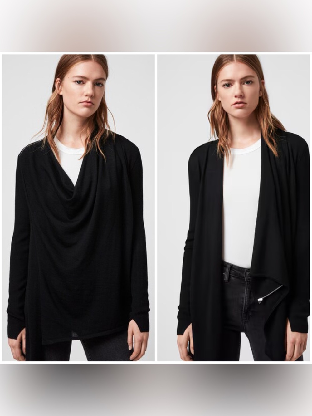 ALL SAINTS drina ribbed cardigan